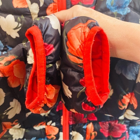 ORAGE Sz M Hooded Puffer Down and Feather Filled Floral Ski  Jacket Coat - Picture 5 of 13